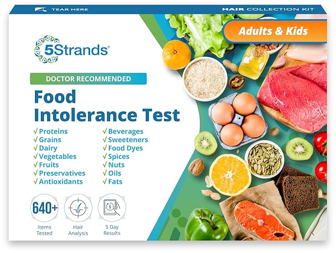5Strands Food Intolerance Test, 640+ Items Tested, Food Sensitivity at Home Test Kit for Adults & Kids, Accurate Hair Analysis, Results in 5 Days - 640 Food Items