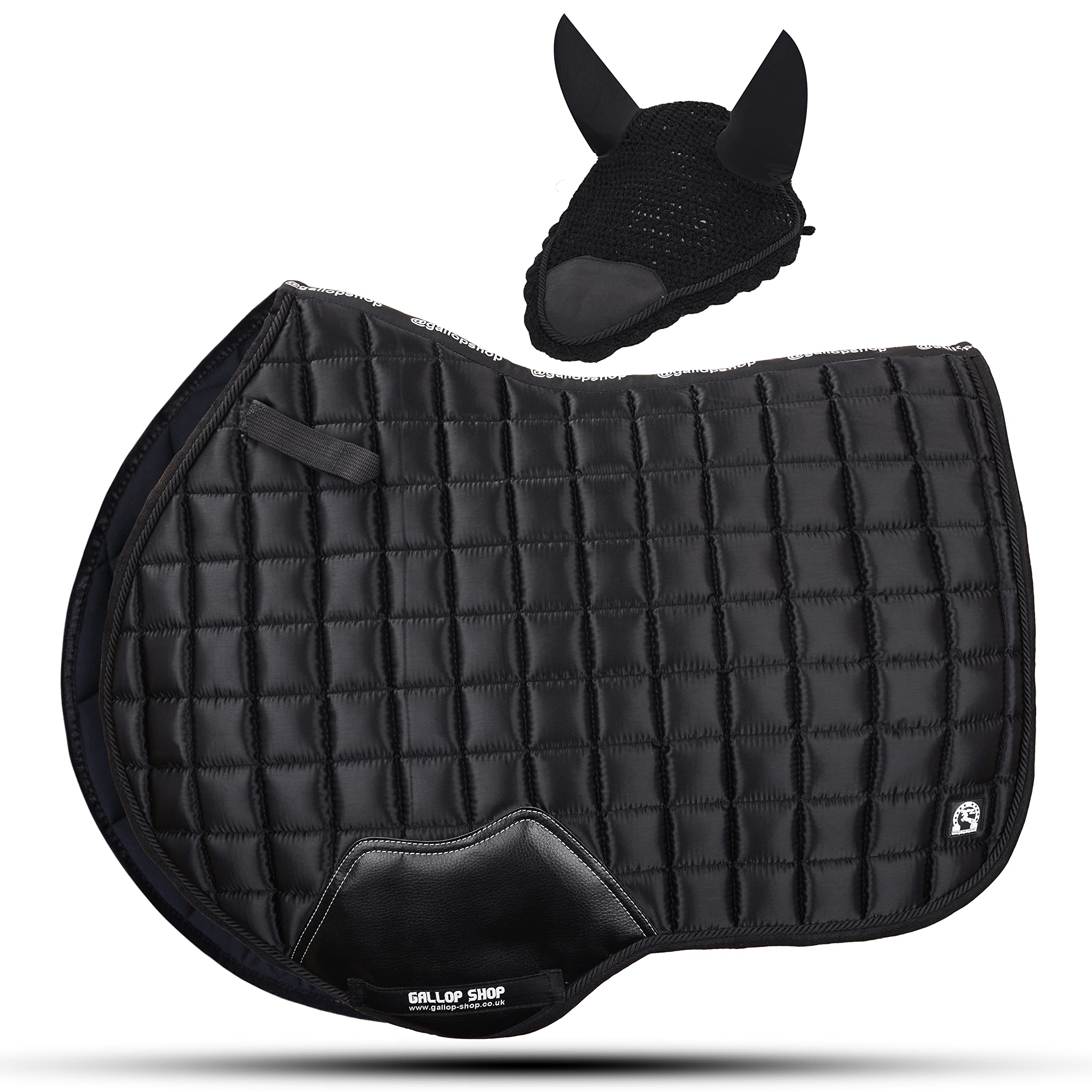 Glow Satin Jumping Pro Numnah - Paño (Cob/Pony, negro)