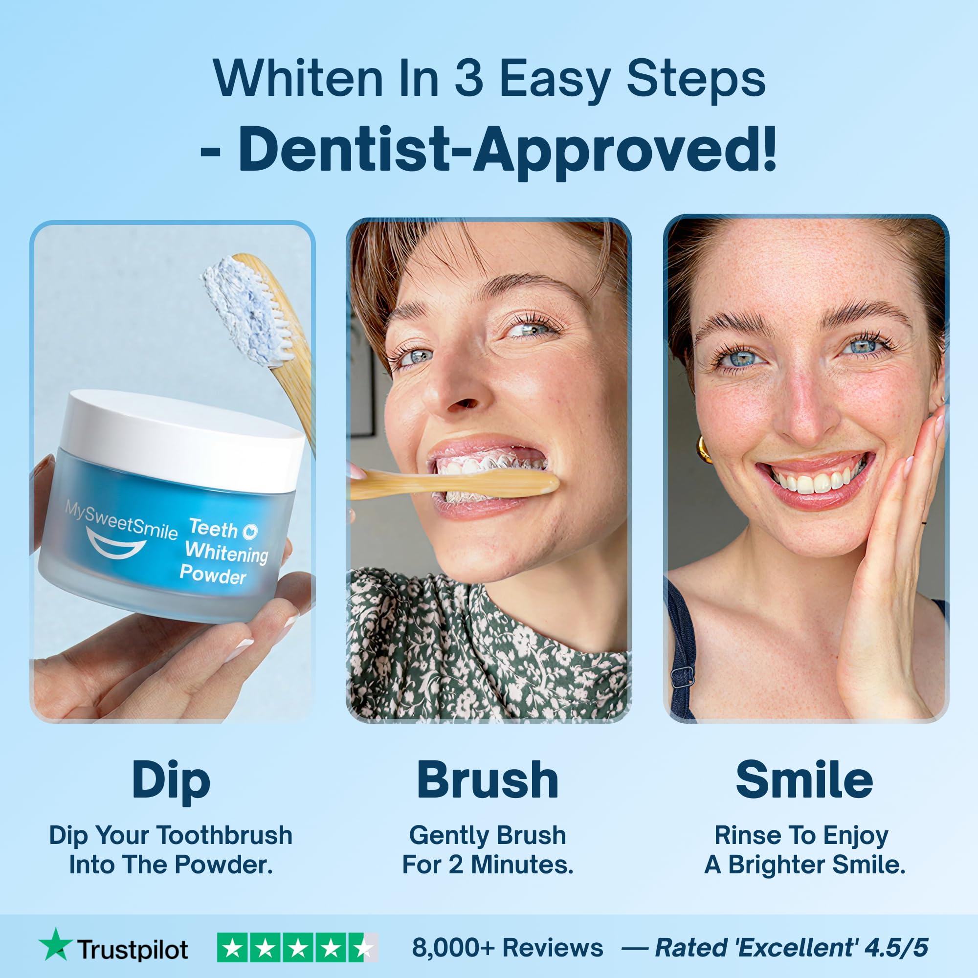 MySweetSmile Teeth Whitening Powder - 6 Month Supply -5