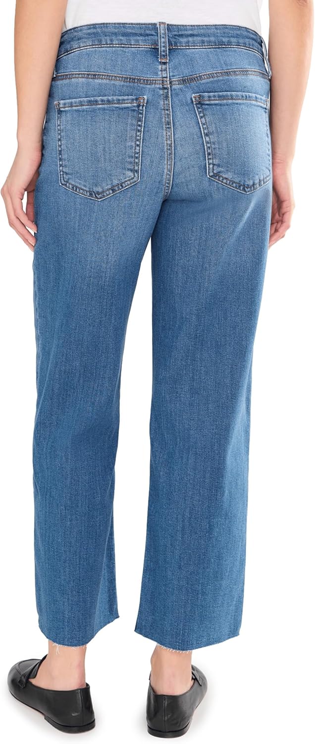 KUT from the Kloth Charlotte High-Rise Wide Leg with Raw Hem