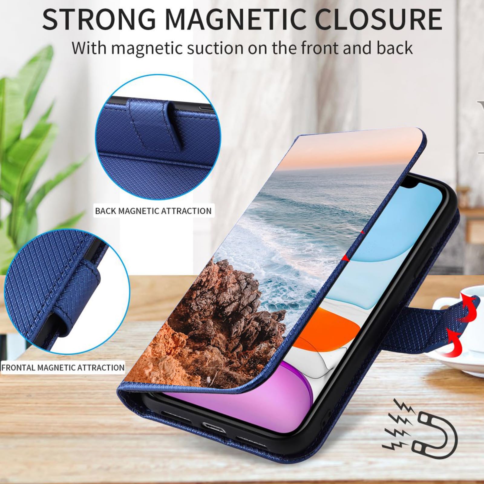 ZYLLER Cover Personalizzata per Motorola Moto G42 5G,Flip Cover in PU Pelle Premium,Supporto Slot Scheda Case,con la Tua Foto,Immagine o Scritta,per Moto G42 5G Personalizzata Custodia