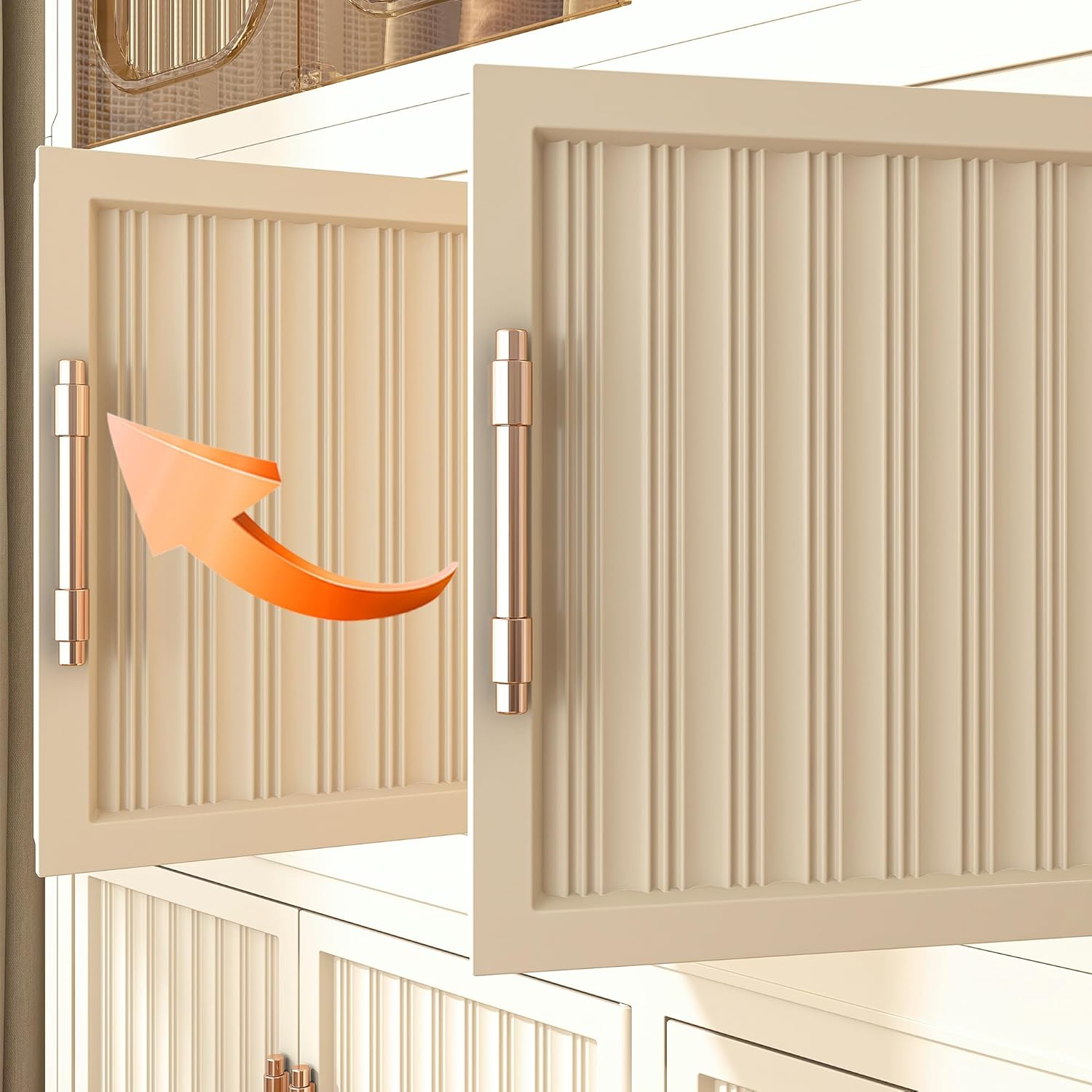 Leavader Portable Wardrobe Closet Storage Organizer for Clothes, Large Collapsible Plastic Wardrobe with Wheels, Foldable Clothes Storage Cabinet with 13 Shelves, 1 Hanging Rod and 6 pcs Hangers