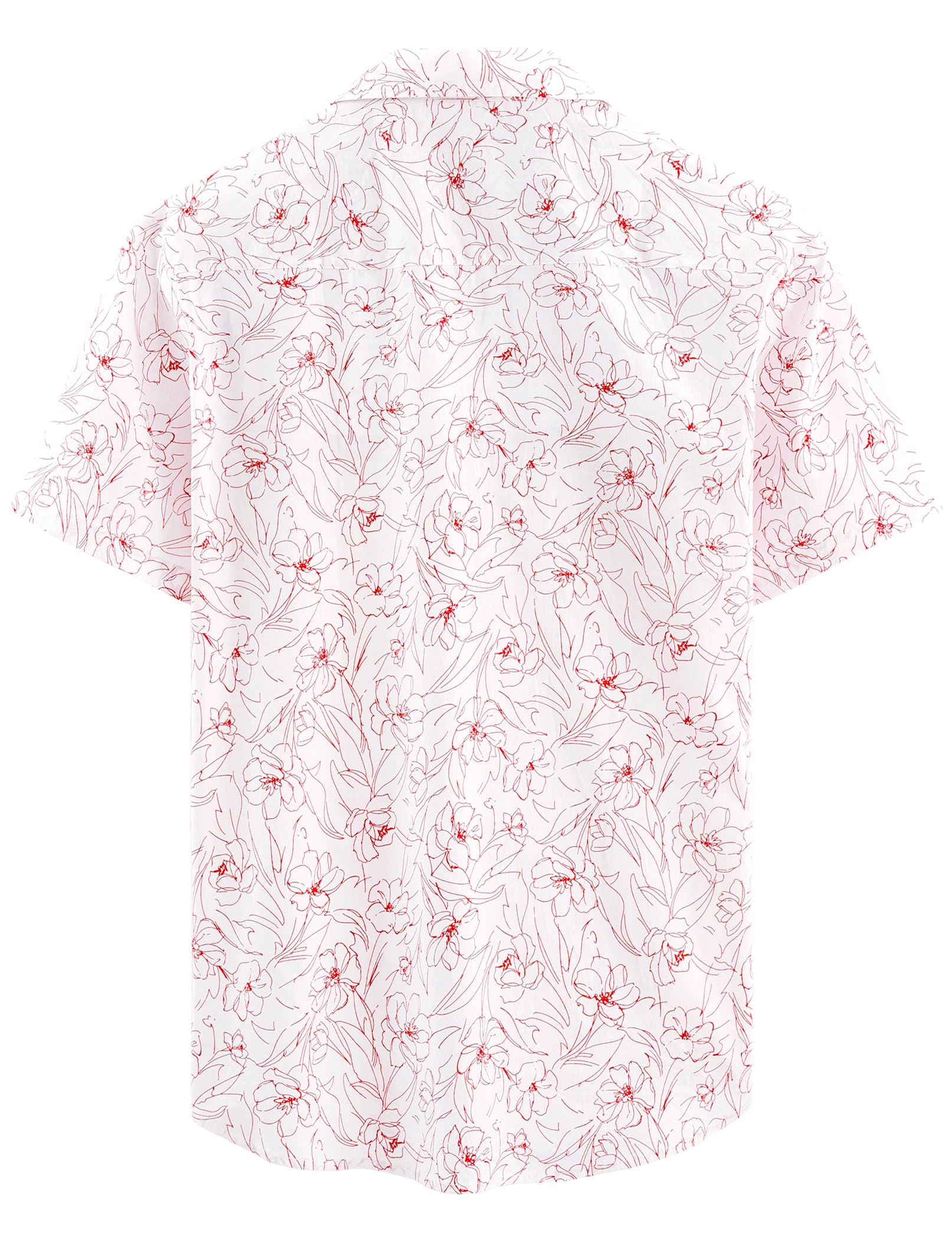 JOGAL Chemise hawaïenne en coton à manches courtes pour hommes