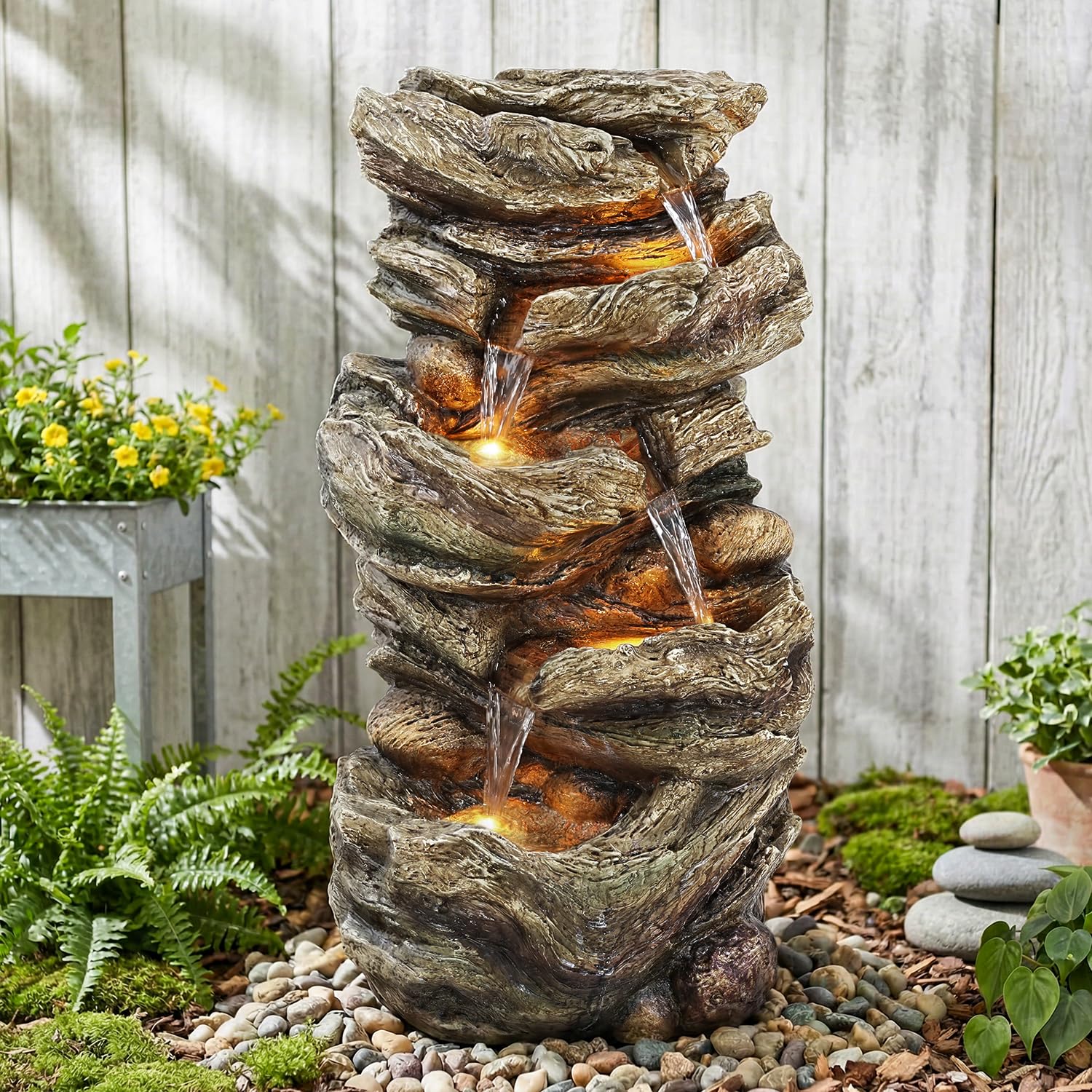 Jocoevol 32 5-Tier Rock Fountain