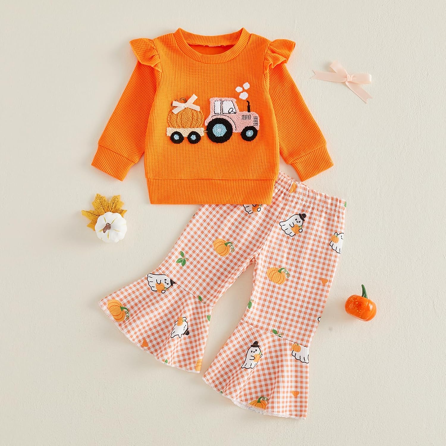Toddler Baby Girl Thanksgiving Outfit Fall Cute Clothes 2Pcs Set
