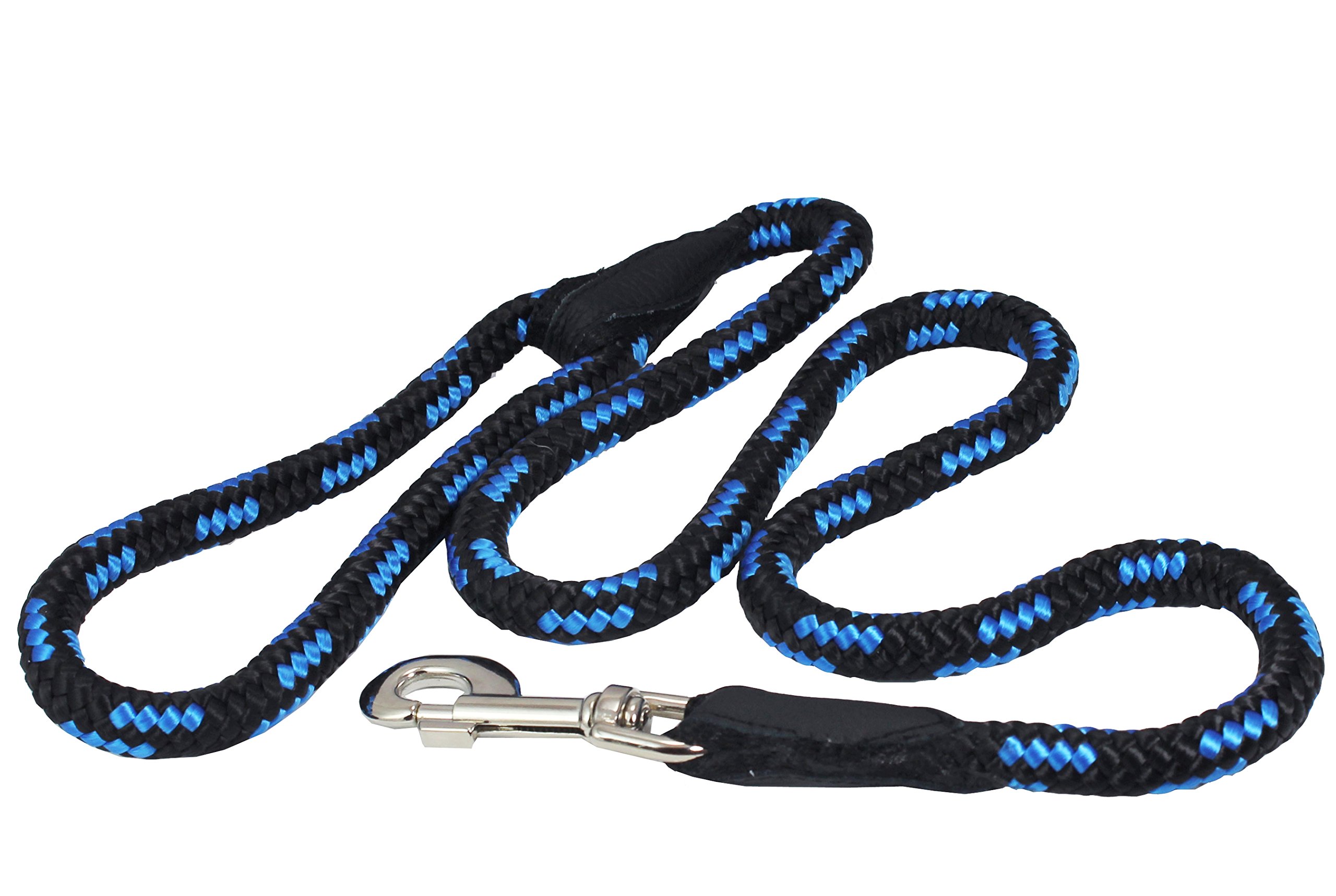 Laisse pour chien en corde idéale pour les promenades urbaines bleu noir L