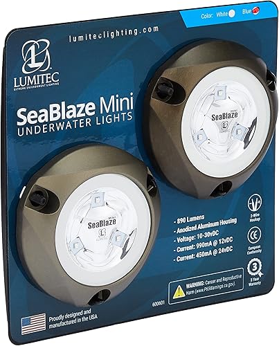Lumitec SeaBlaze - Mini luz LED de montaje en superficie para barco 2 unidades por paquete