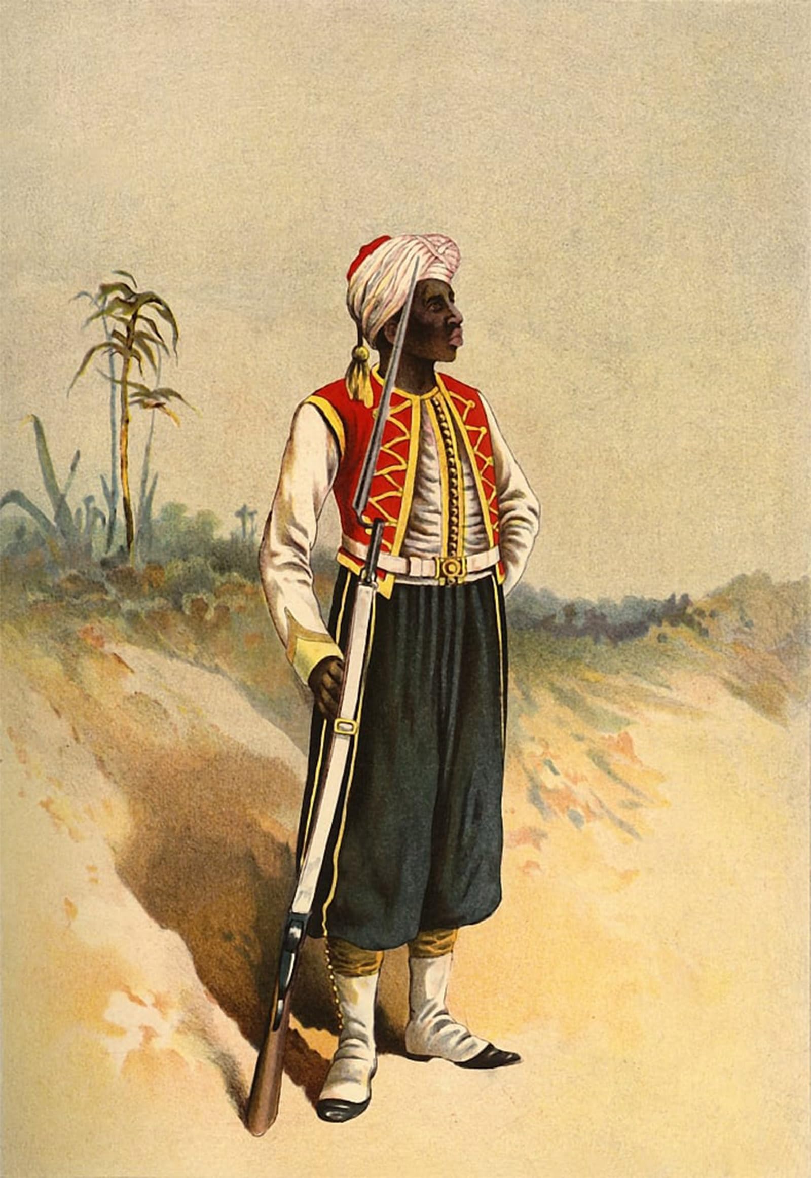 ARTXLXXBN Famous Painting Canvas Artwork Graffiti Print West India Regiment by Godfrey Giles Portrait Canvas Image for Home Decor 60x90cm