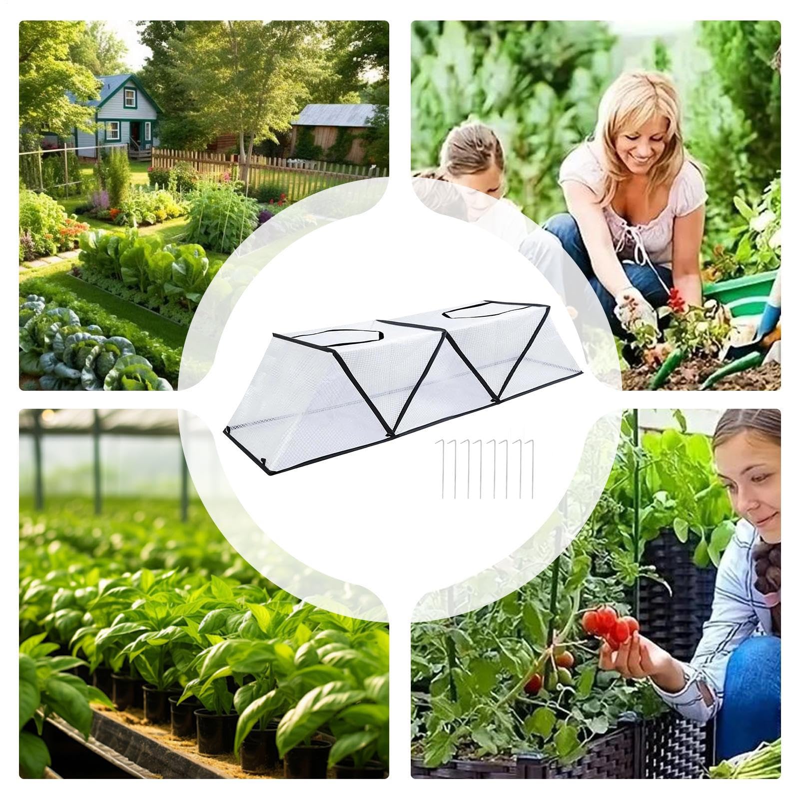 Pflanzenabdeckungen Zum Frostschutz,Faltbare Winterfrost Schutzkäfige - Garten Glocken Zum Schutz Der Pflanzen,Für Freilandgärtnereien Garten Gewächshaus Gemüse