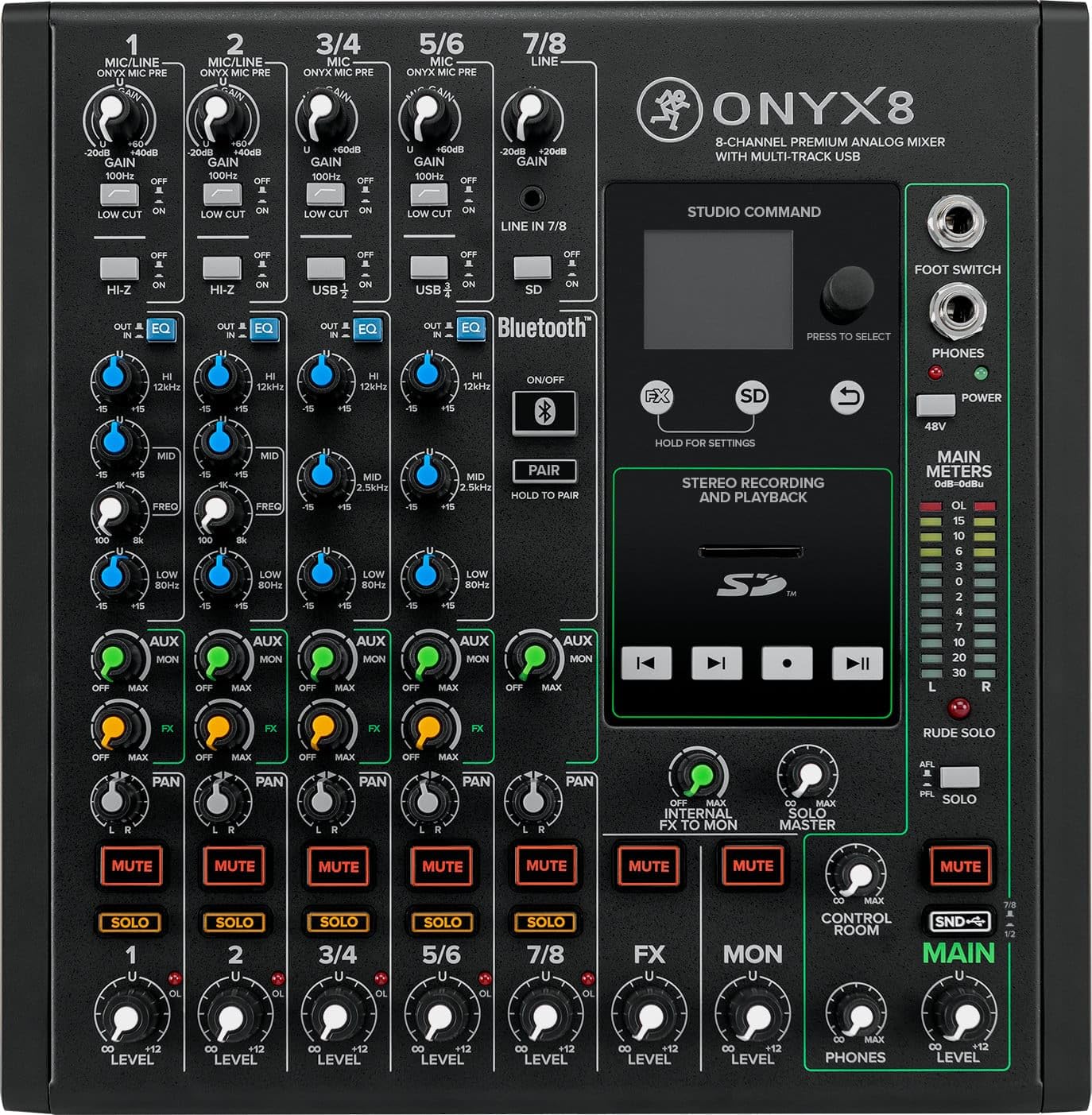 MACKIE ONYX8 アナログミキサー 【マッキー】 おすすめ】MACKIE/Onyx8[配信向け][音楽制作][DTM][バンド] 送料