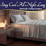 DECOLURE 100% Organic Bamboo Viscose Sheets King Size 4 pcs - Ultra Soft & Luxuriously Cooling, 16" Deep Pocket, Double Stitching, Perfect for Hot Sleepers - Luxury King Bed Sheets Set (Light Grey)