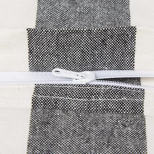 Miniatura 110 de DII Colección de fundas de almohada, algodón reciclado, cremallera oculta, 18x18, rayas cambray, azul brillante, 2 piezas