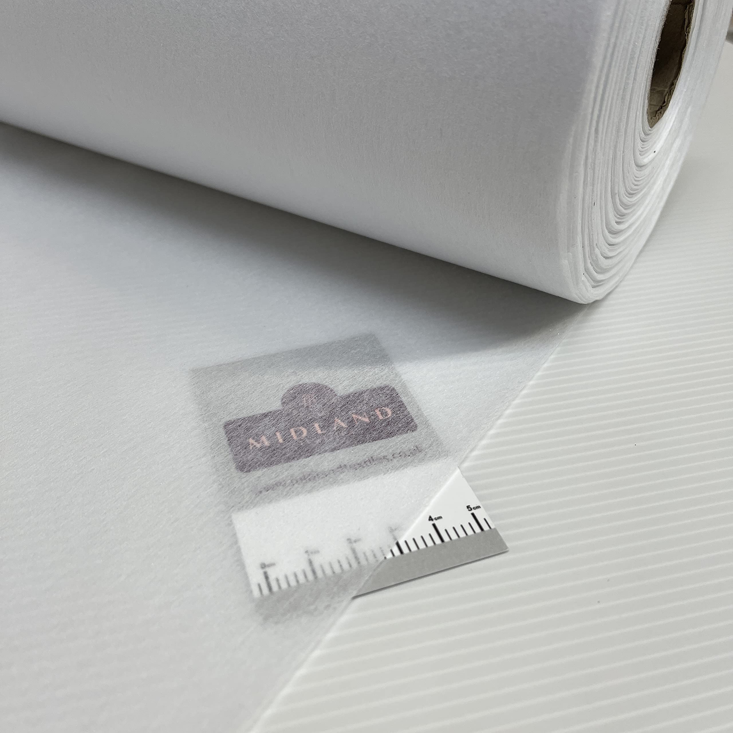 White 1 Meter Lightweight fusible Iron on Interfacing 90cm Wide Fabric