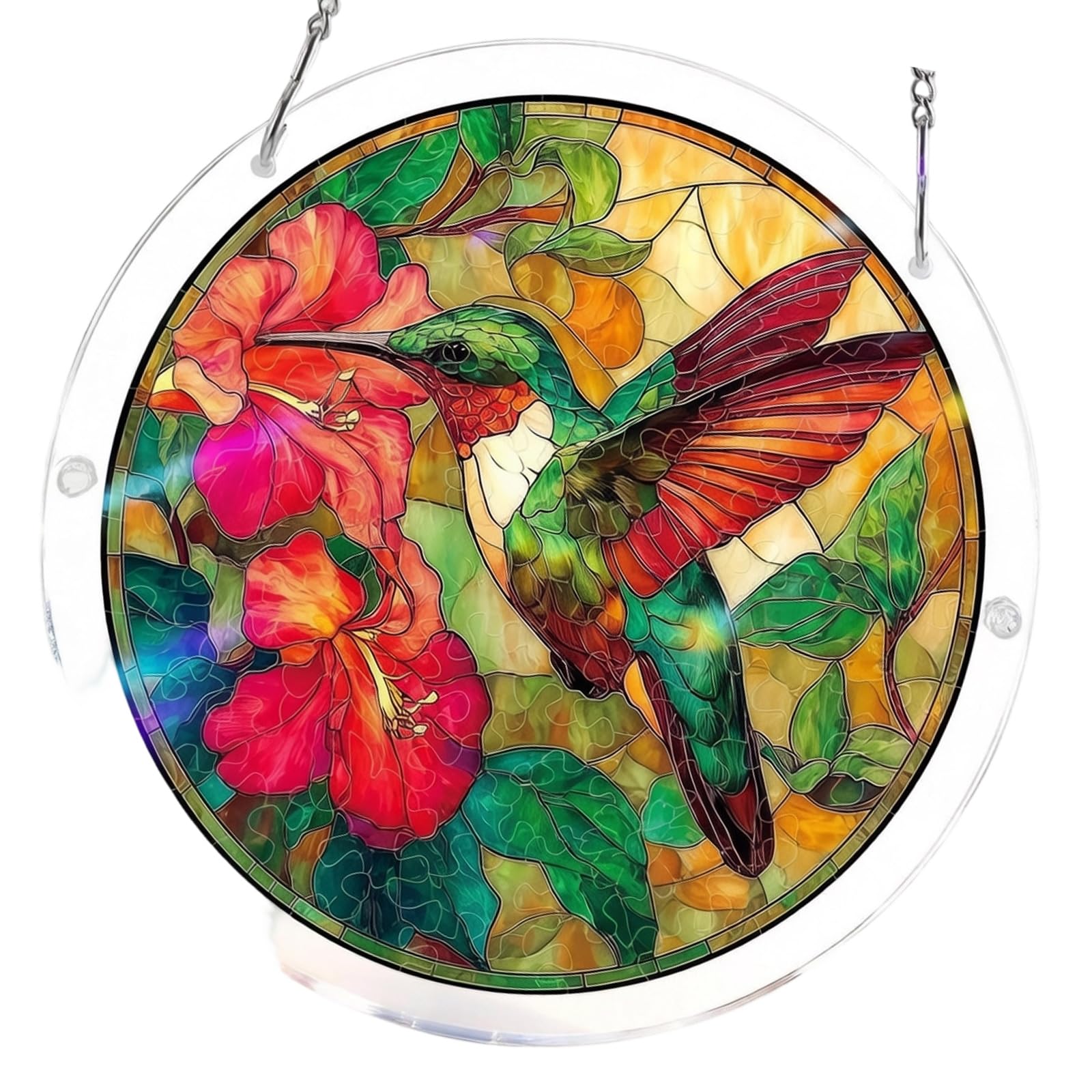 Jigsaws Puzzle Suncatchers Acrylic Window Decors Birthday Women Stained Glass Window Hanging Decors Acrylic Puzzle