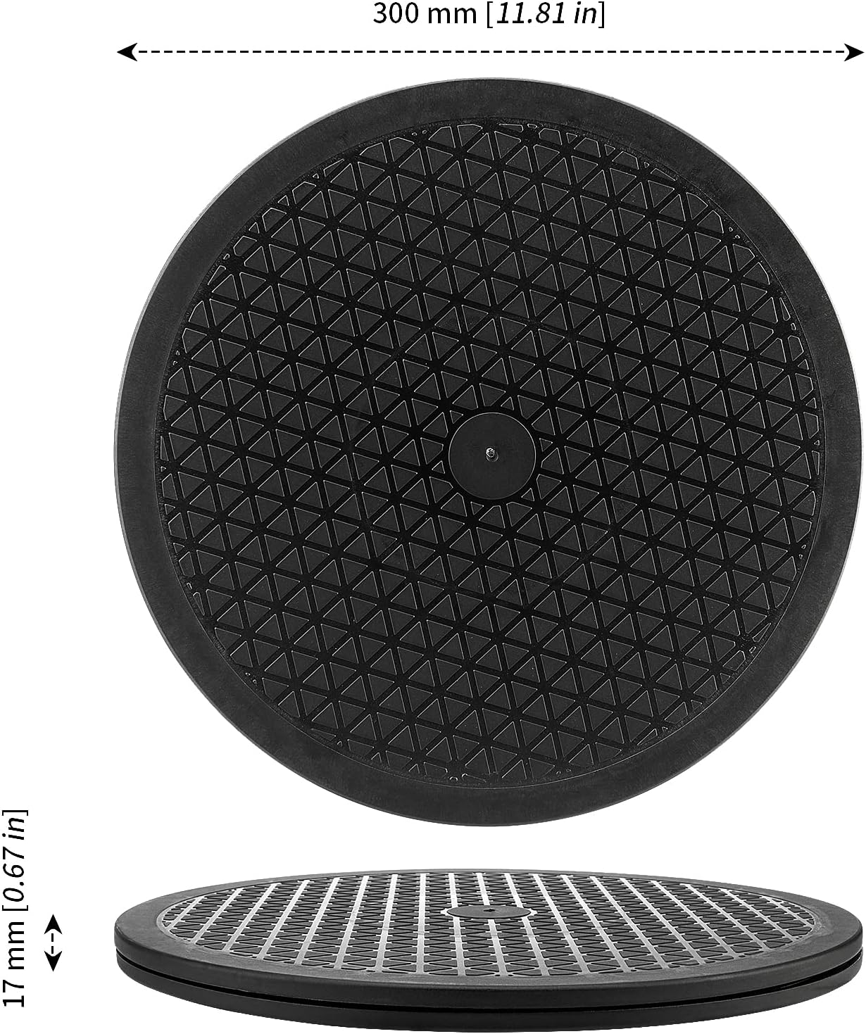 MANCHAP 4 PCS 12 Inch Rotating Swivel Turntable, Rotating Swivel Stand with Steel Ball Bearings, Plastic Lazy Susan Stand for TV/Monitor, 110 Lbs Load Capacity