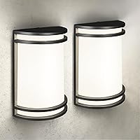 Vista 10 de ASD Lámpara LED de montaje en pared para exteriores e interiores de 10 pulgadas – Iluminación moderna de aplique de pared de bronce aceitado – 15W