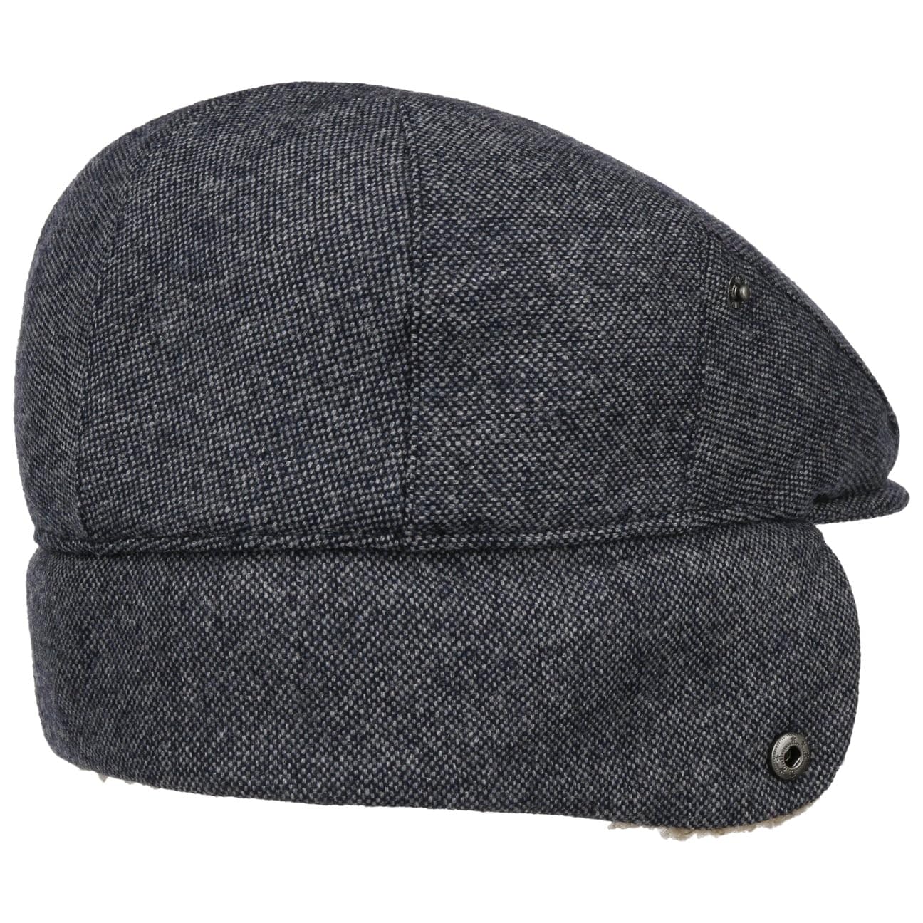 Barts Monzonite Denim Flatcap Schirmmütze Schiebermütze Herren - mit Schirm, Futter, Lederband, Lederband Winter Herbst-Winter