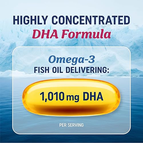 Miniatura 2 de DHA Ultra 1,010 mg  Desarrollo prenatal, apoyo para la salud cerebral y cognitiva  Aceite de pescado Omega 3  1,414 mg de Omega-3 totales