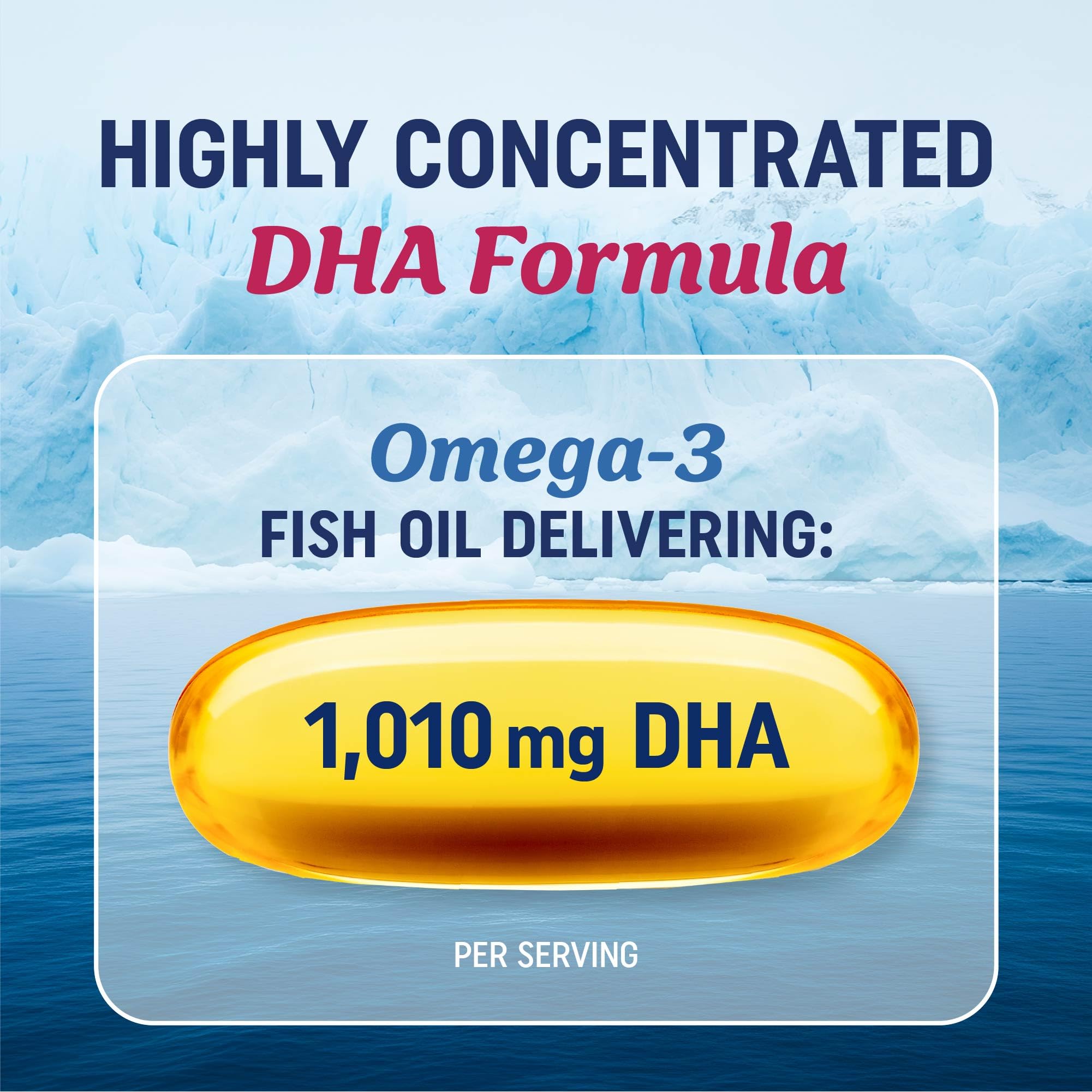 DHA Ultra 1010MG, Brain & Cognitive Health Support, Omega 3 Fish Oil, 60 Ct — Amazon image 2