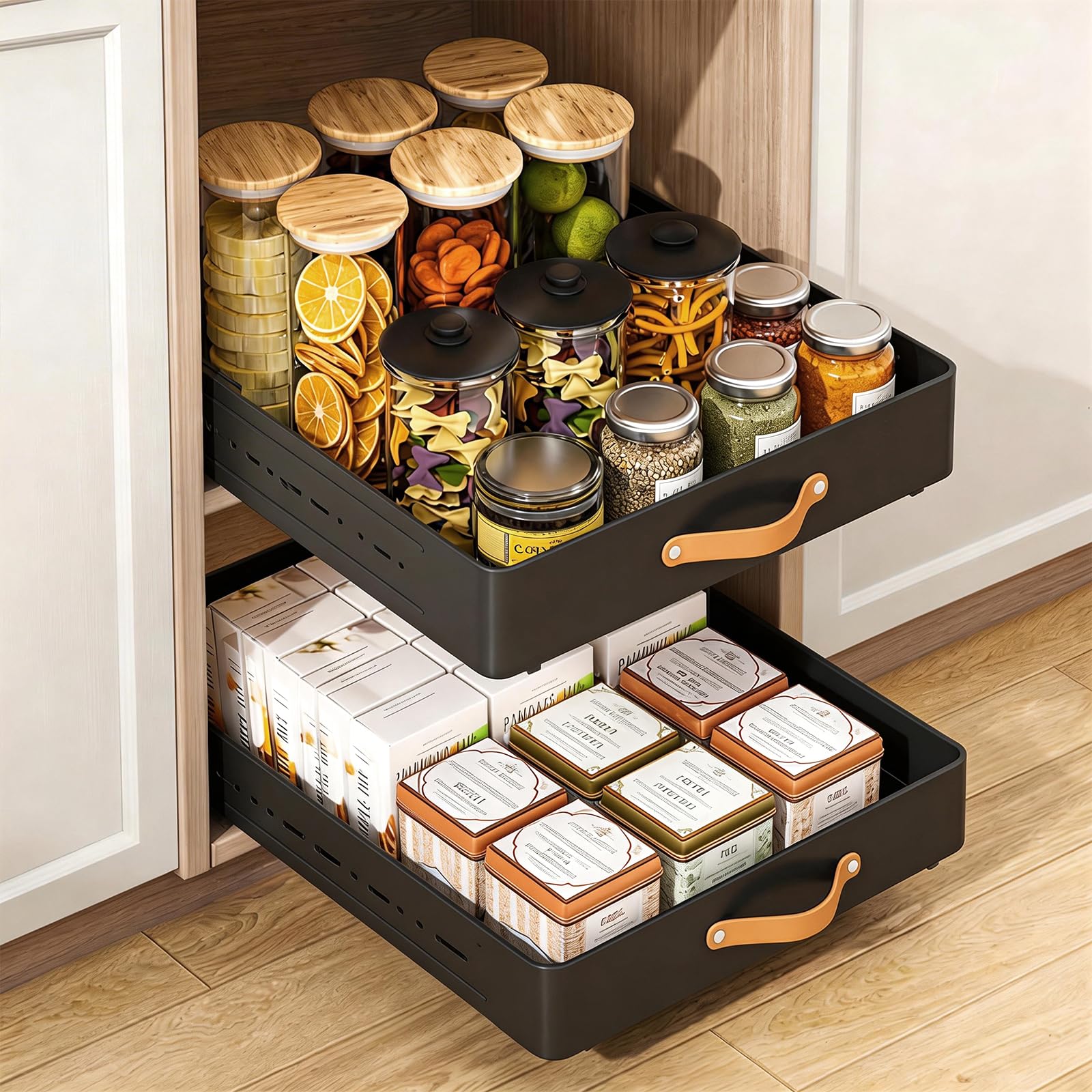 Bandeja telescópica profundidad ajustable 41-60cm x ancho 25cm x alto 7,8cm