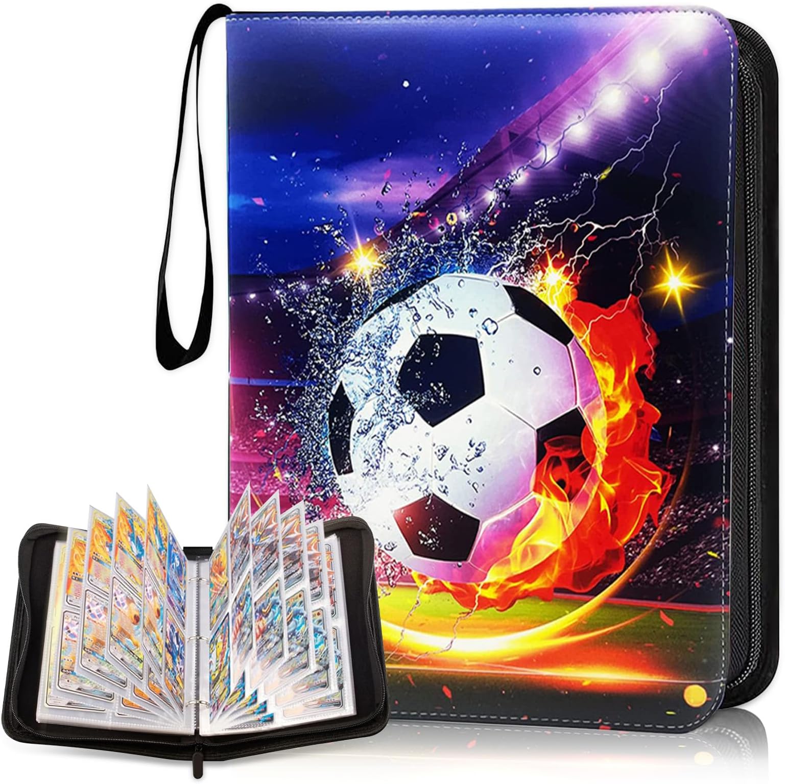 Sammelkarten-Album Mit 50 Seiten - Platz Für 900 Karten | Schwarz | Perfektes Geschenk