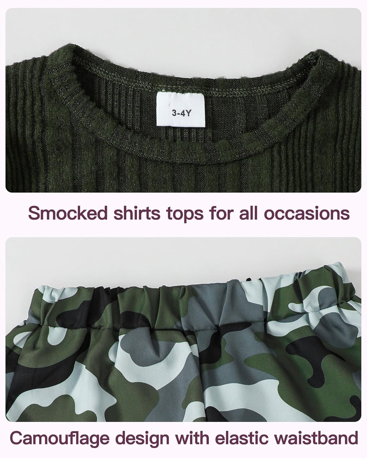 Mikrdoo Toddler Girl Clothes for Girls Outfits Fall Winter Ruched Long Sleeve Crop Top Cargo Pants 2 Piece Clothing Set - Image 7