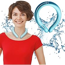 Neck Cooling Tube | Wearable Cooling Neck Wraps for Summer Heat I Hands Free Cold Pack | Reusable Cooler (Blue)