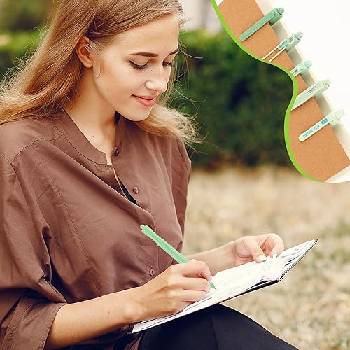 Miniatura 7 de Lindo bolígrafo de gel, 5 bolígrafos de gel con agarre de goma suave, bolígrafos retráctiles de punta fina de 0.020 in, bolígrafos de tinta negra