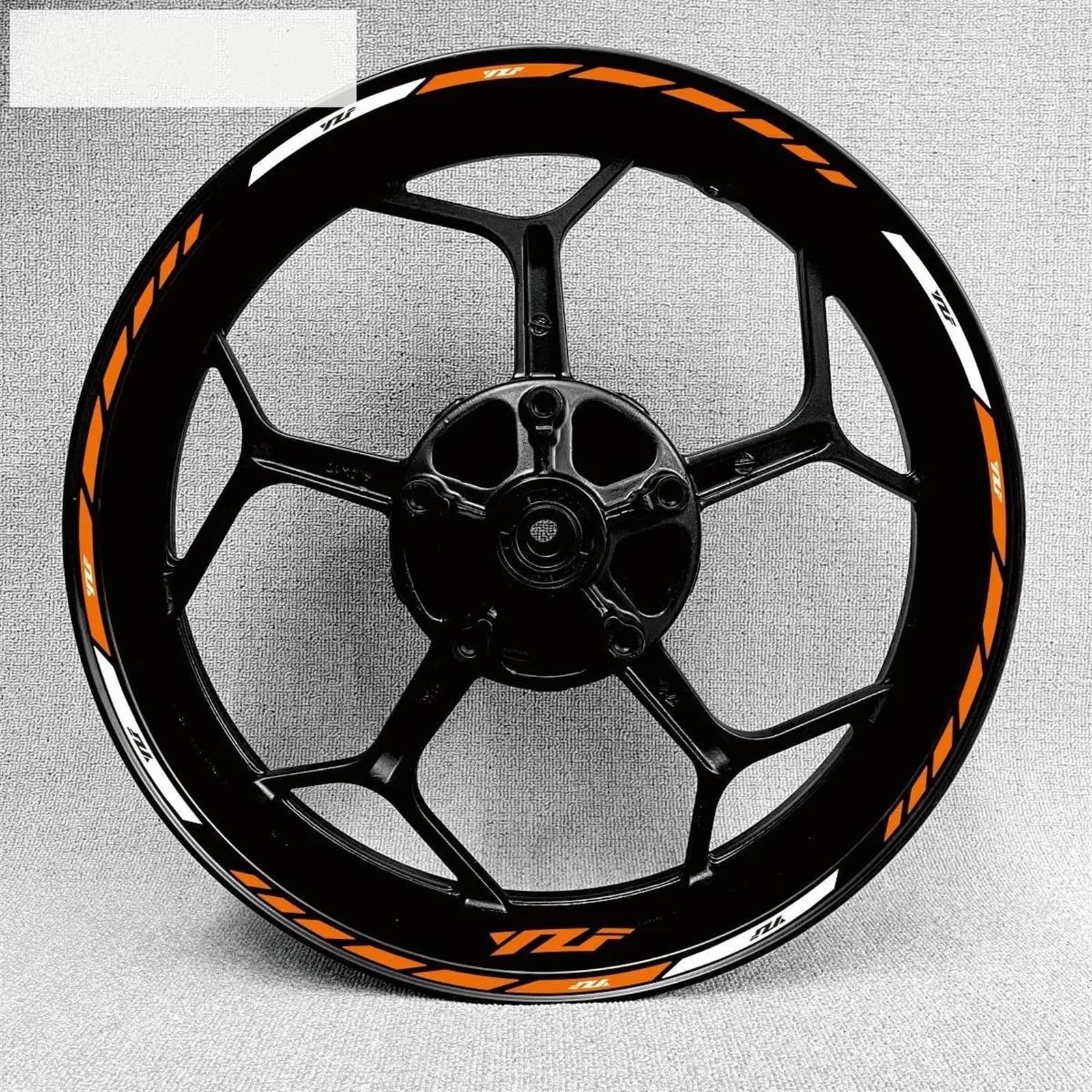 Motorcycle Wheel Sticker Stripe Reflective Rim for Yamaha R1 R15 R125 R6 R7 MT-09 MT09 MT07 MT10 Decorative(Color27)