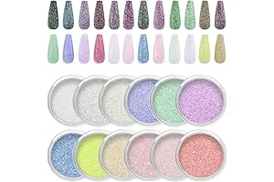 Laza 12 Colors Nail Art Glitter Sea Salt Powder Creates Stunning Sugar...