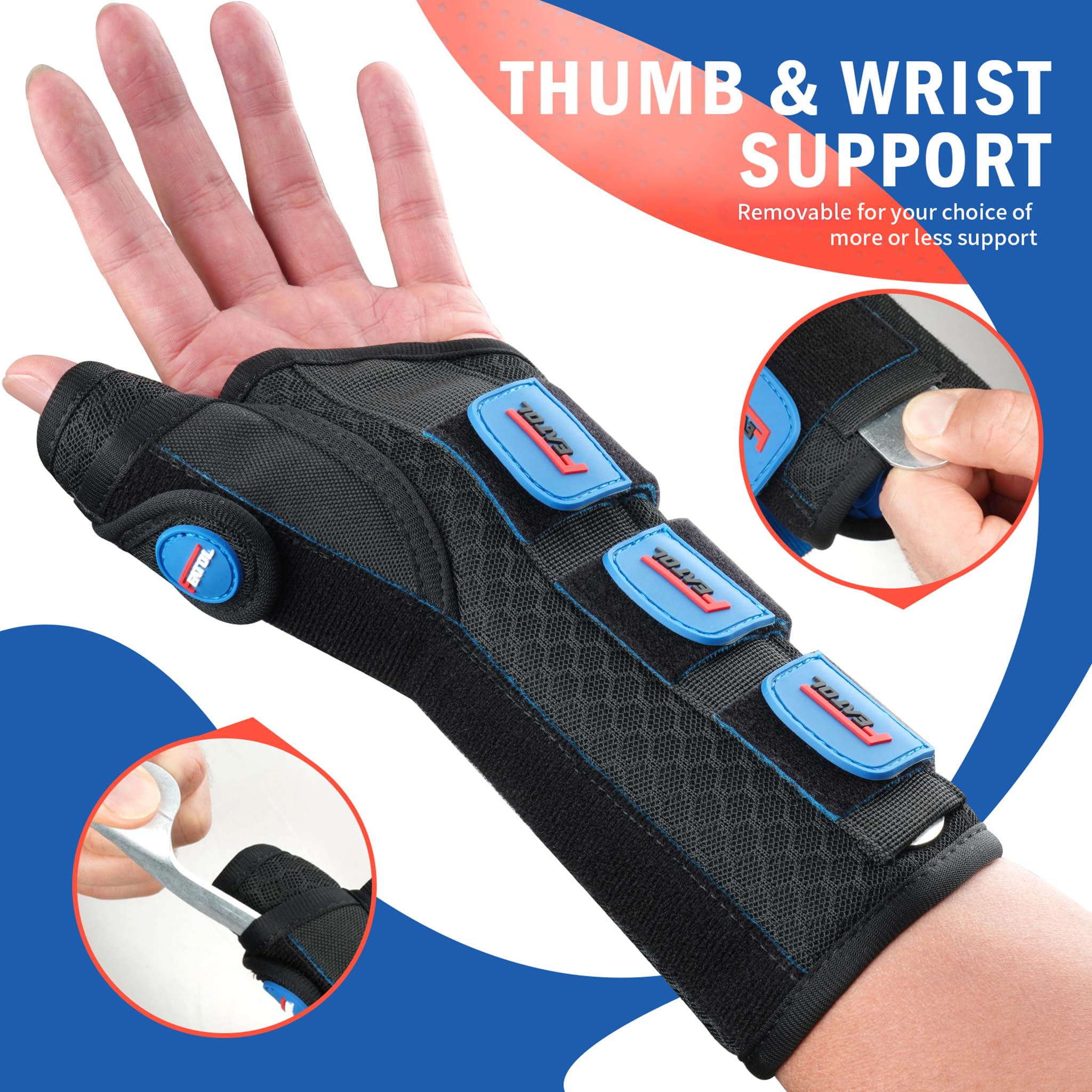 FEATOL Thumb Splint - De Quervain's & Carpal Tunnel Relief -3