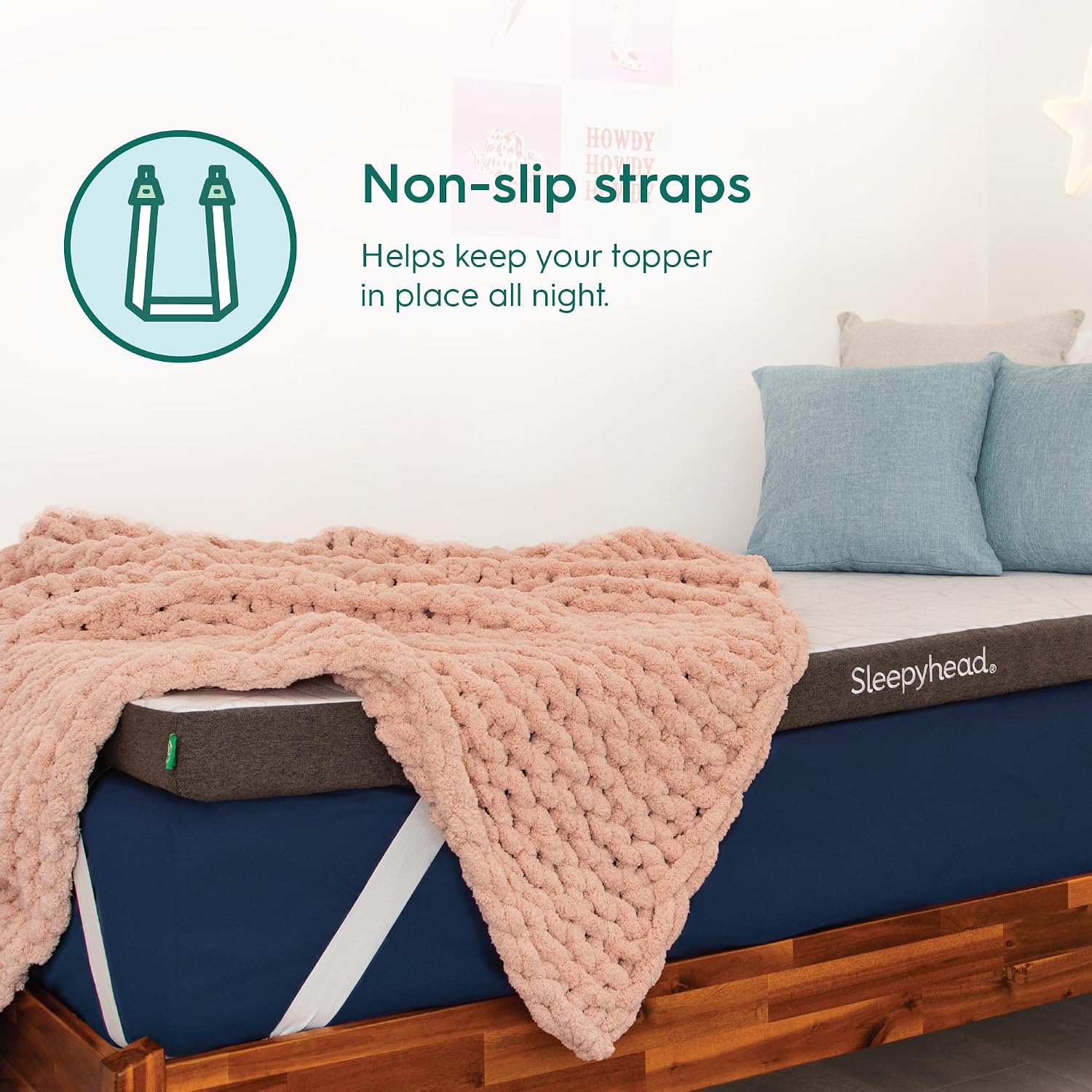 Twin XL Gel Infused Memory Foam Mattress Topper with Washable Cover