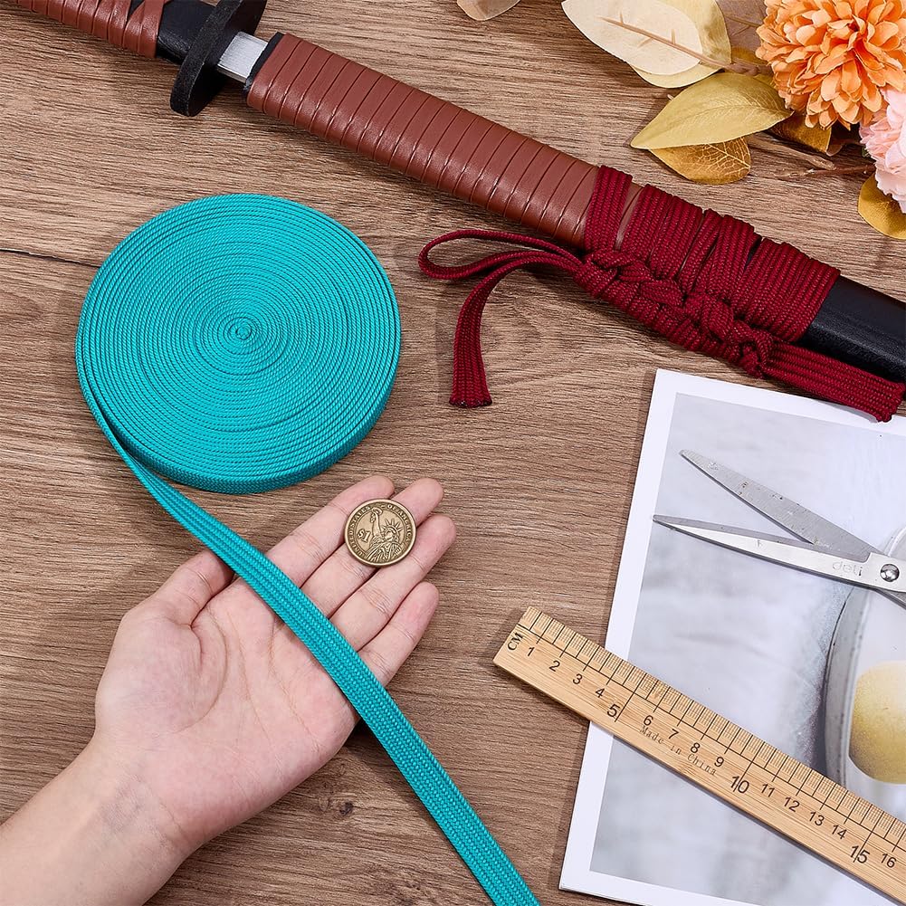 OLYCRAFT Ito Sageo Wrapping Cord Silk-Cotton Blend Rope Sword Handle Cord for Japanese Samurai Katana Swords Handle Rope