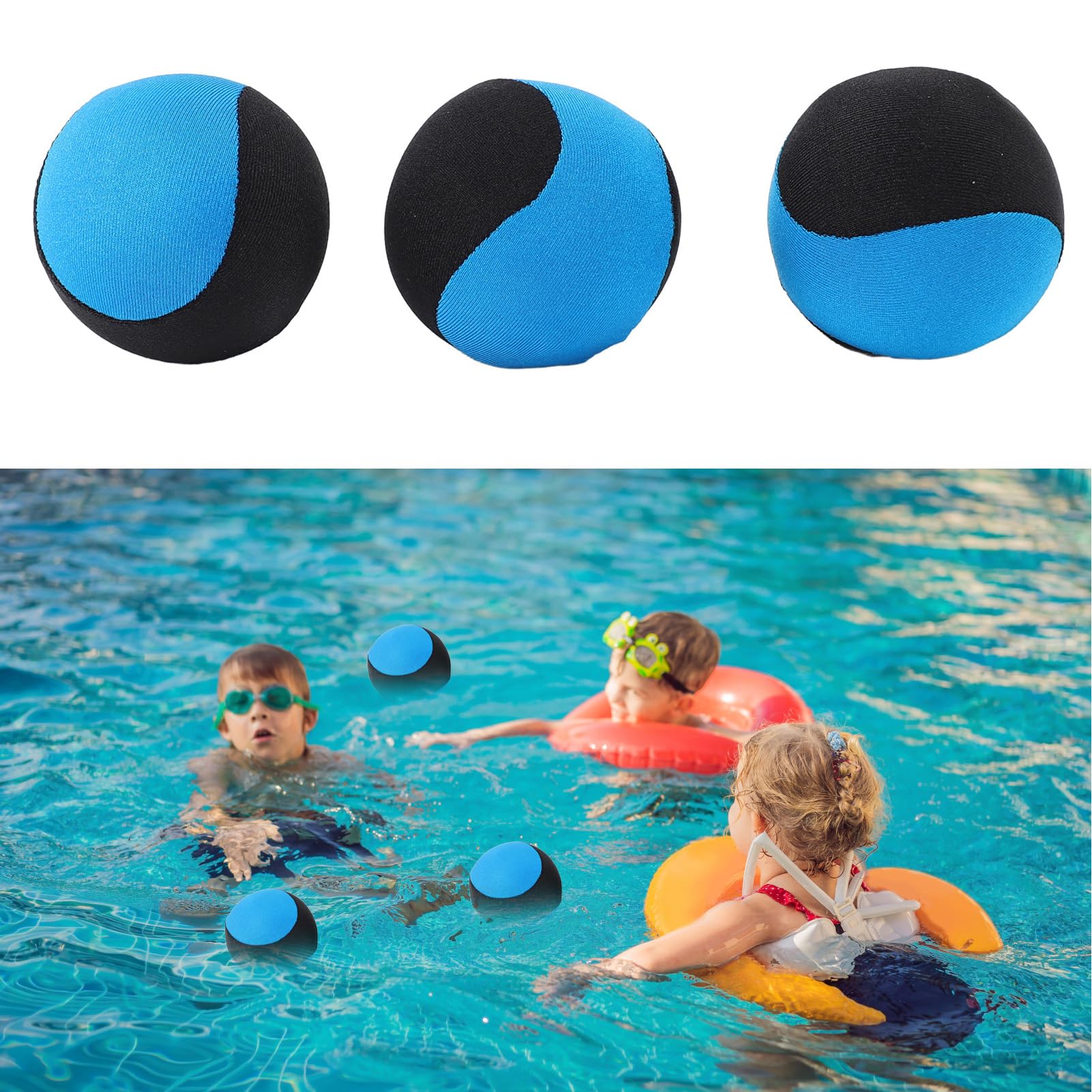 Pack De 2 Pelotas Que Rebotan En El Agua – Water Balls De TPR Para Piscina, Playa Y Juegos Acuáticos – Para Niños Y Adultos