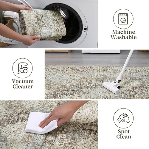 Miniatura 3 de Fashionwu Area Rugs - Alfombra de entrada de 2 x 3, antideslizante, lavable, pequeña, ultra suave, con estampado de pelo bajo, alfombra para puerta