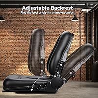 Vista 4 de yeesport Asiento de Montacargas Asiento Universal de Tractor, Asiento Plegable de Montacargas con Respaldo de Ángulo Ajustable, Cómodo Asiento