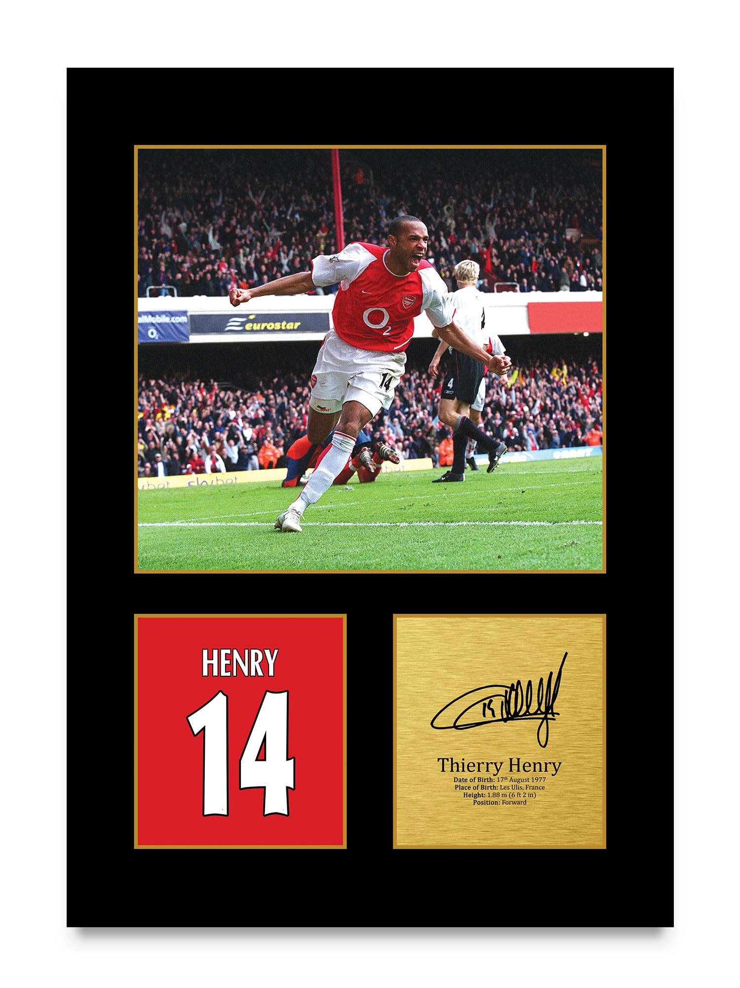 HWC Trading Thierry Henry Arsenal Gifts Printed Signed Autograph Picture for Football Fans and Supporters (ID-004401) - A4 Print Only