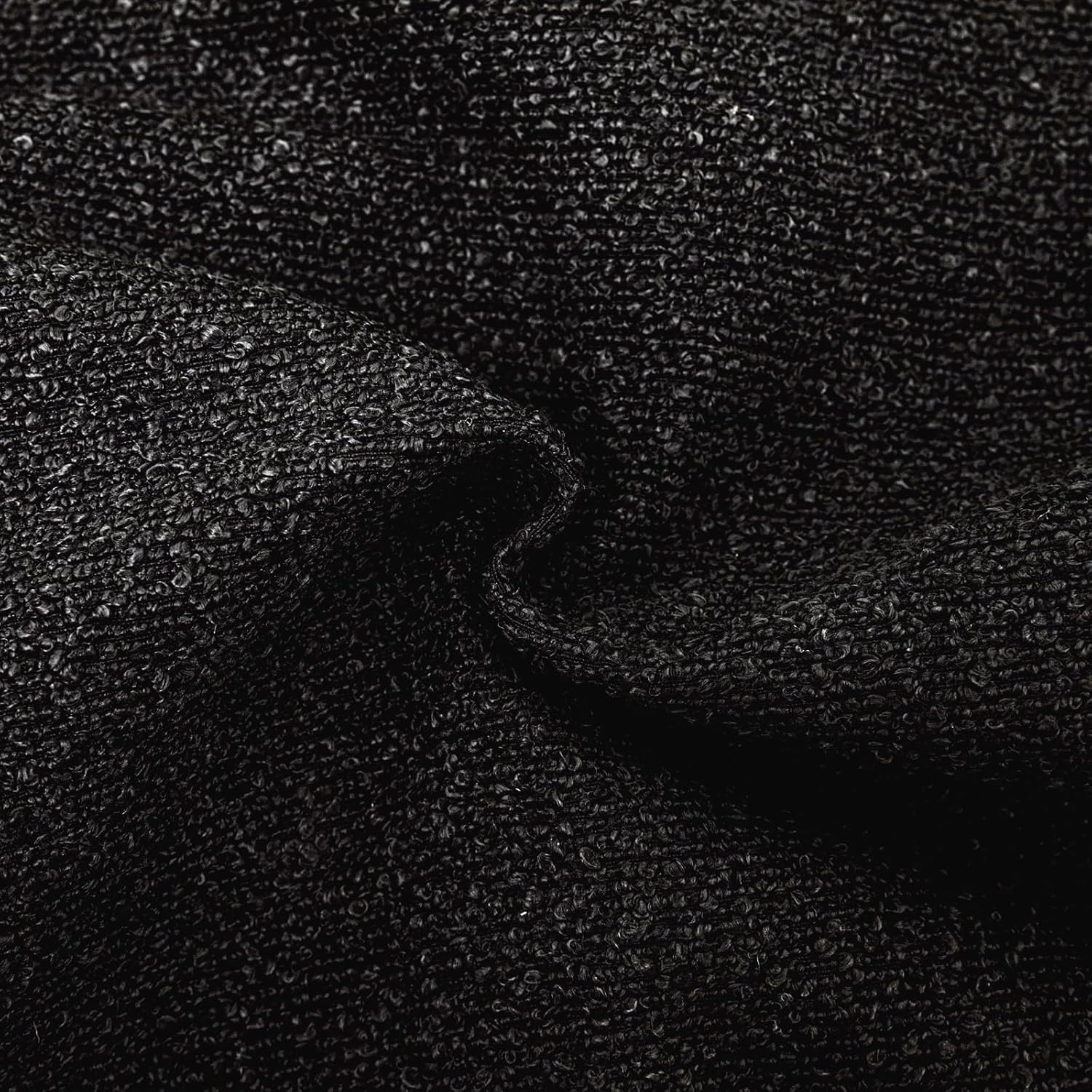 20x20 Black Pillow Covers Set of 2 Textured Boucle Accent Pillow Cases with Faux Leather Striped Square Cushion Cover for Bed Couch Sofa Living Room Home Decor