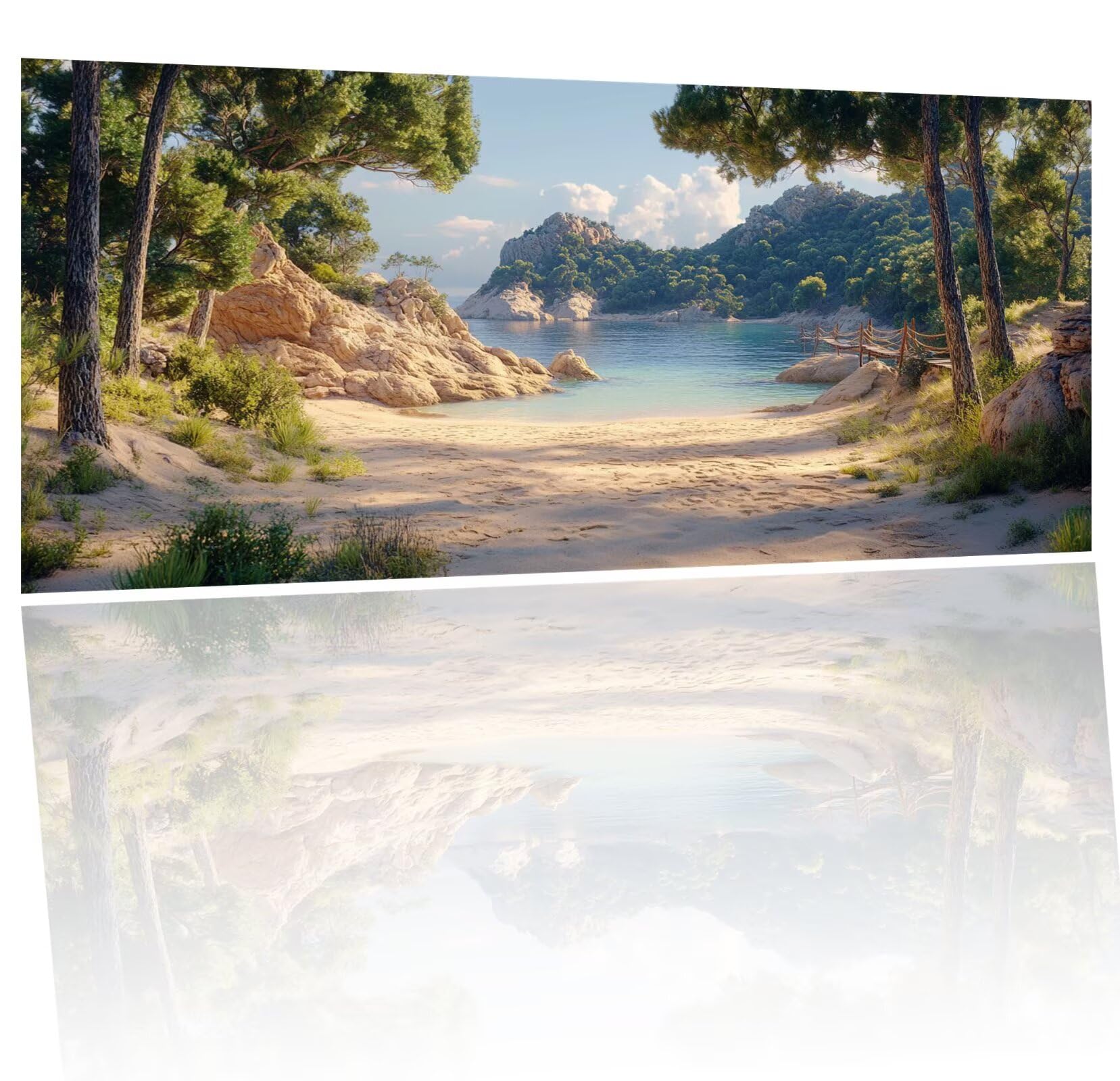 Pintar por Numeros Adultos Árbol playa Pintar por Numeros Niños Principiantes Manualidades kit, con Lienzo sin Arrugas, 3 Pinceles y Pintura Acrílica, para Regalo Decoración Hogar 80x160cm Y-415