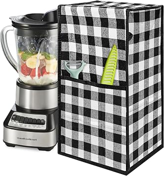 Linkidea Blender Cover, Dustproof Blender Cover for Home, Kitchen Use, Insulated Blender Cover with Compartment, Exact Size Compatible with Hamilton Beach 54221