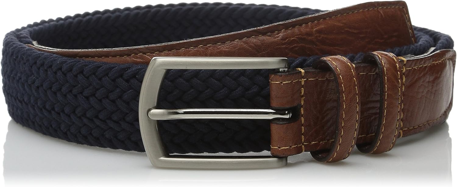 Torino Leather Co. Men's 32mm Italian Woven Multi Cotton Elastic