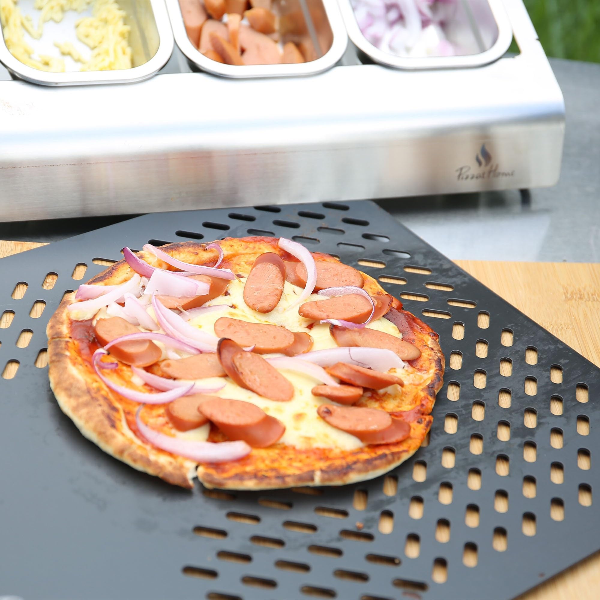 Łopatka do pizzy z odpinanym czerwonym uchwytem, profesjonalna łopatka do pizzy do pieczenia w piekarniku, idealna do użytku domowego i restauracji, idealne akcesoria do pizzy