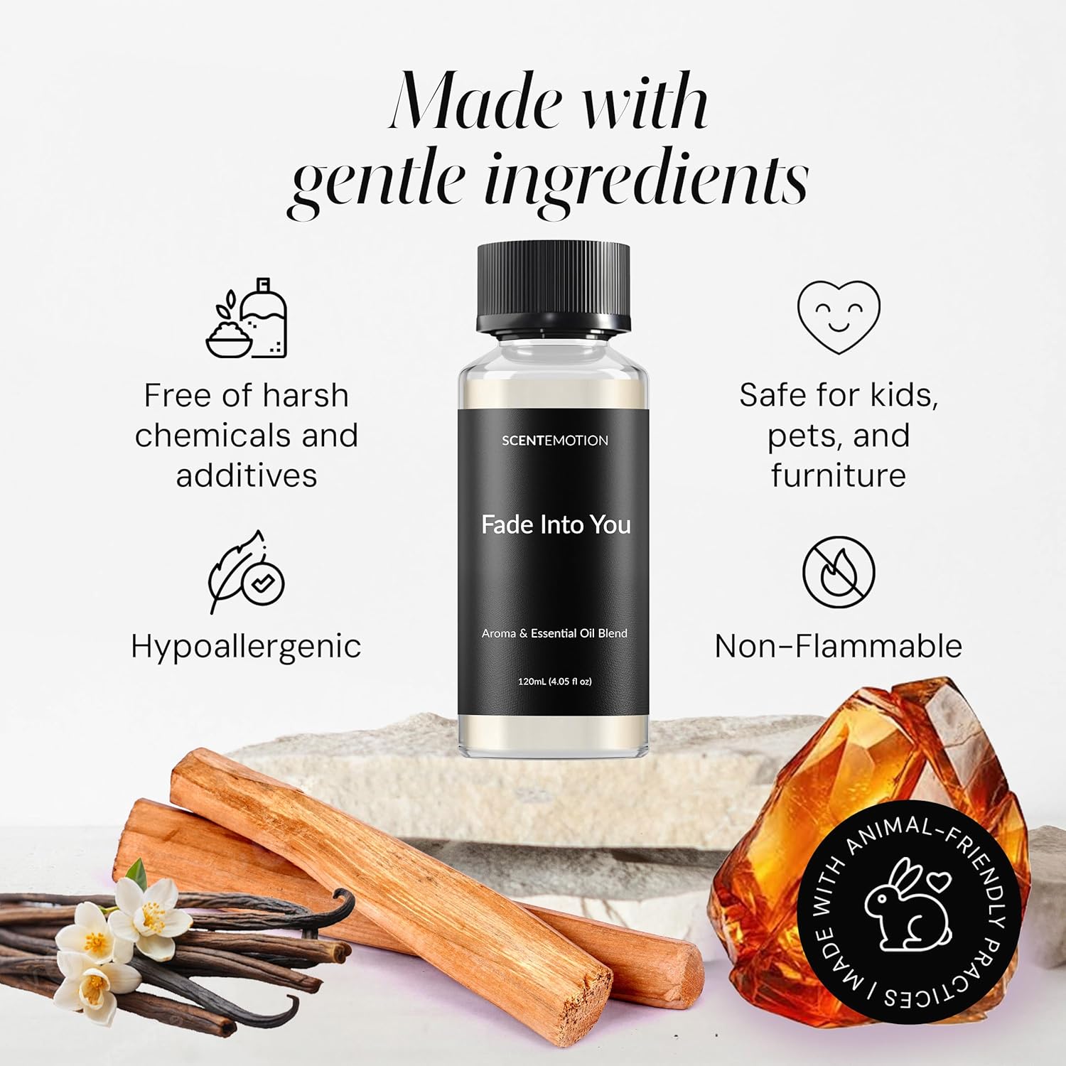 Fade Into You Essential Diffuser Oil – Opulent Resort-Style Aroma, Luxury Fragrance Oil for Ultrasonic & Waterless Diffusers, Notes of Sandalwood, Vanilla & Amber| 4.05 fl oz, 120 mL - Image 3