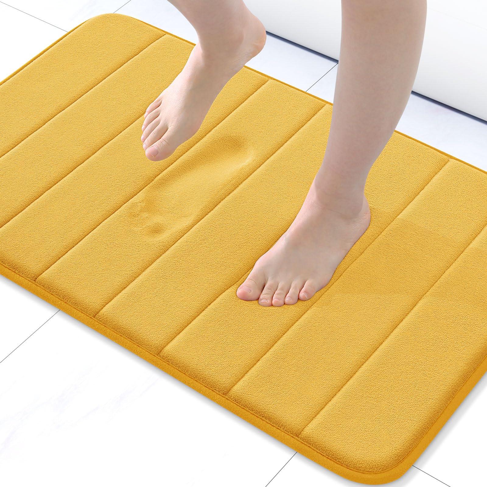 Buganda Memory Foam Bath Mat, 30" x 20", Ultra Soft and Non-Slip Bathroom Rugs, Water Absorbent and Machine Washable Bath Rug for Bathroom, Shower,