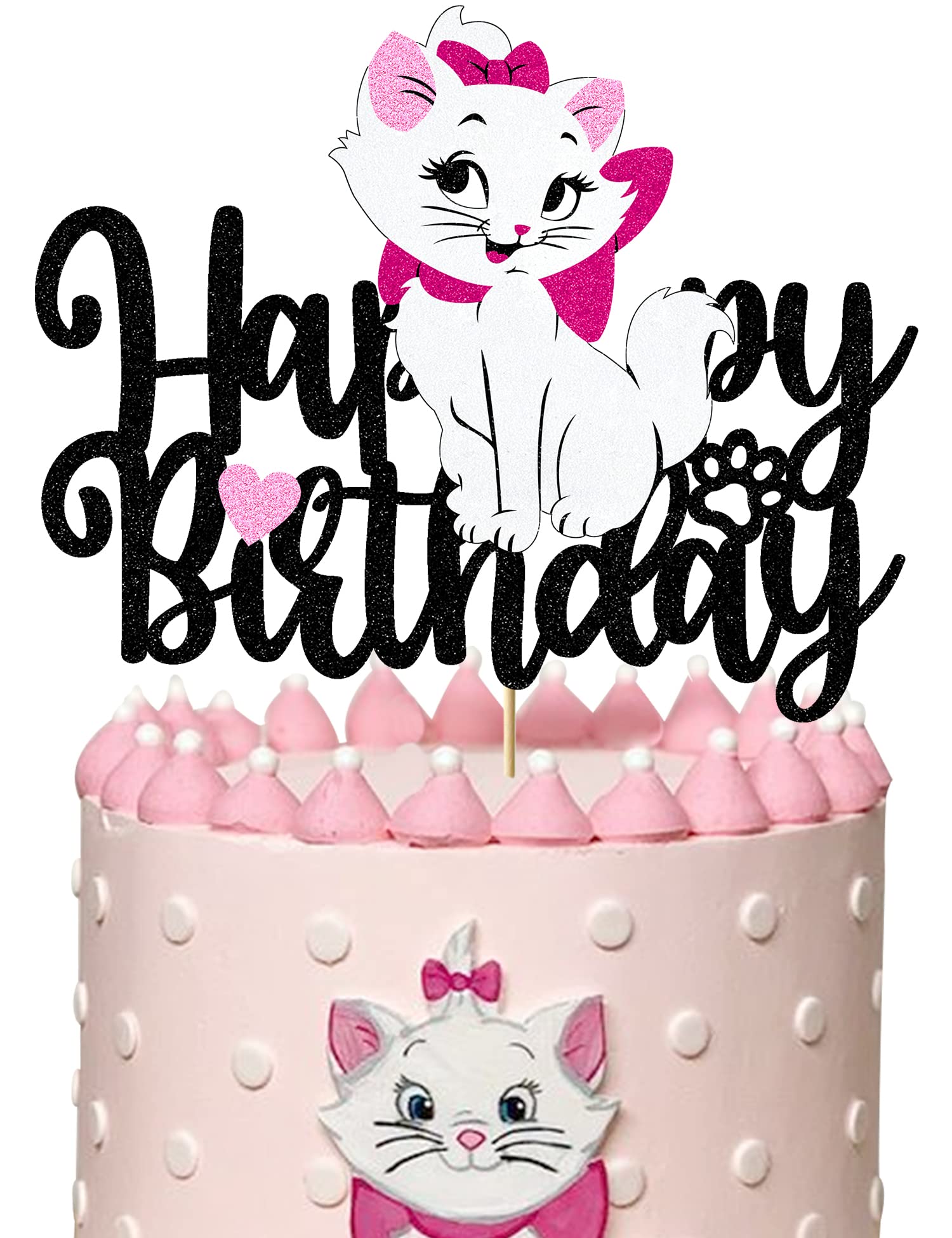 Cat Birthday Cake Topper – British Shorthair Glitter Decor – Cute Pet Party Supplies For Cat Lovers - View #6