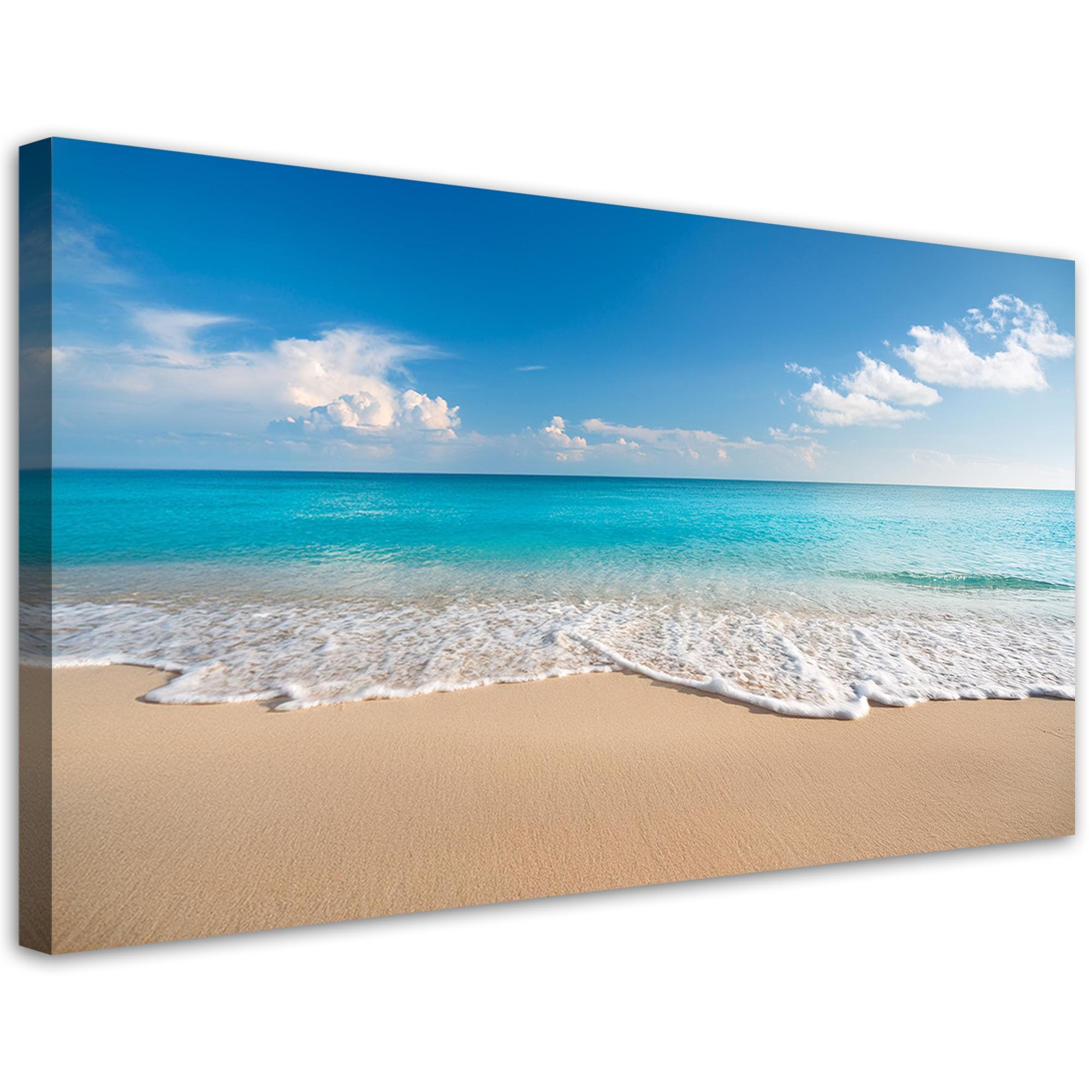 Feeby Cuadro - Cuadros Para Dormitorios - Paisaje marino azul - 120x60 cm - Decoracion Pared - Para el Dormitorio y la Sala de Estar
