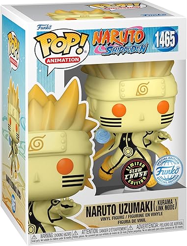 Funko Pop Chase Naruto Shippuden - Figura de Naruto Uzumaki (Modo Link Kurama) (GITD) (exclusivo de anime AA)