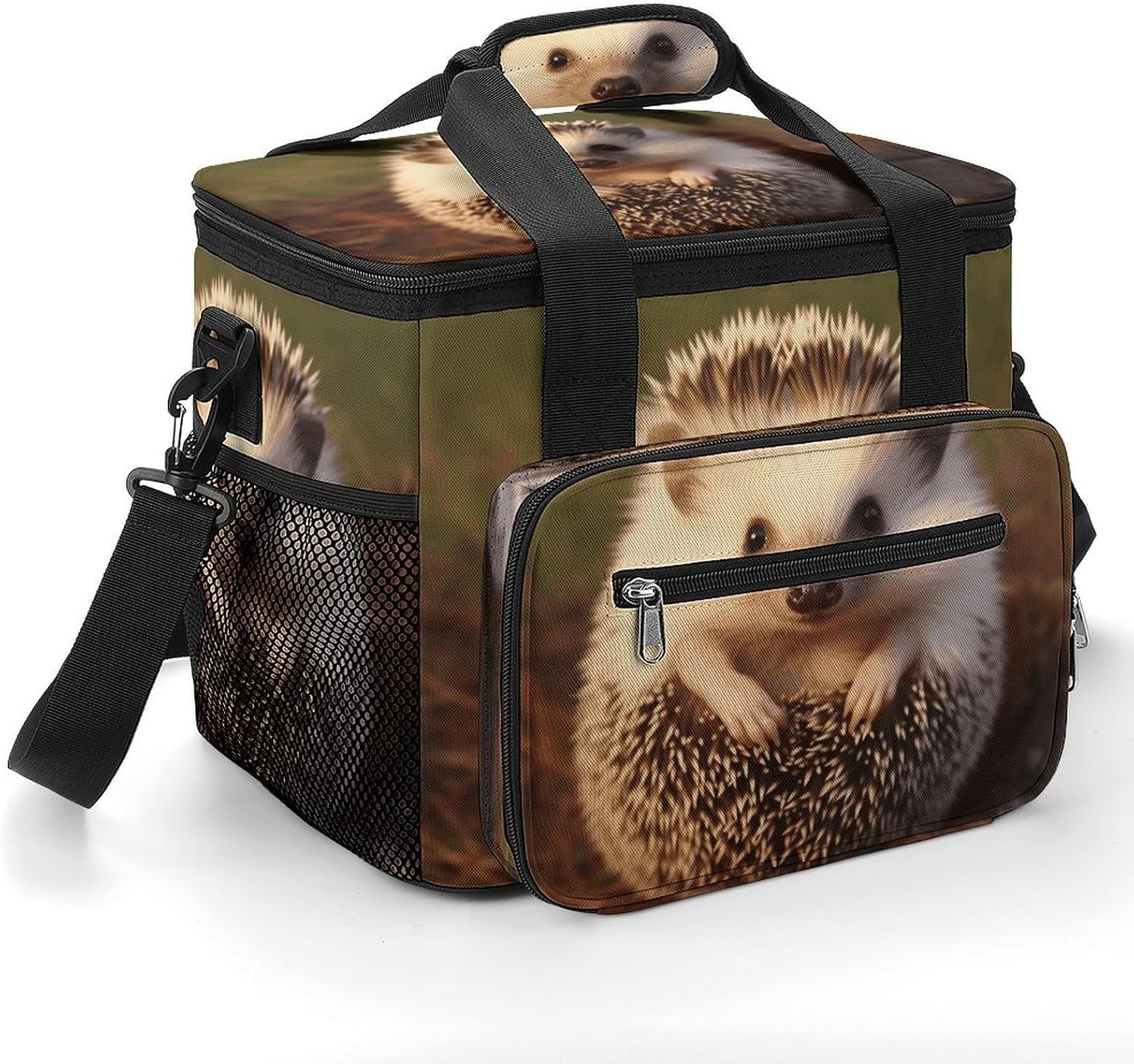 Baby Hedgehog Cooler Bag Portable Insulated Lunch Bags Leakproof Ice Chest Large Capacity Soft Cooler Tote for Picnic Camping Work Travel Keep Food Drinks Fresh 22.5L