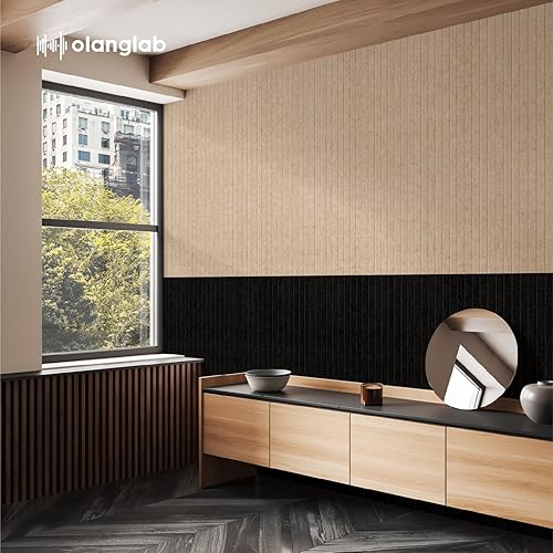 Miniatura 7 de Olanglab Paneles Acústicos de Pared Paquete de 10, 48 x 24 por cada panel acústico absorbente de sonido, paneles de sonido decorativos para estudio