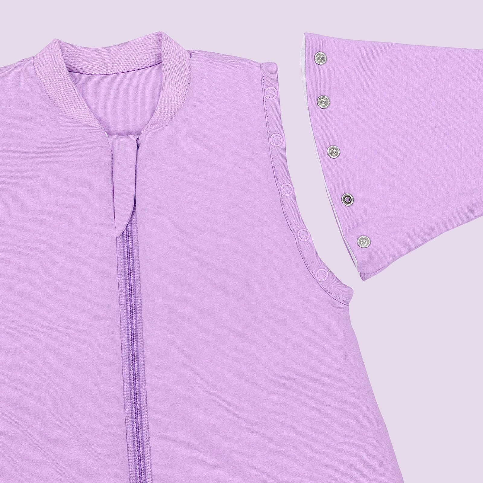 schlummersack Baby Kinder Schlafsack Ganzjahr 130 cm Lavendel | annehmbare Ärmel, gefüttert, Ganzjahresschlafsack, 2.5 Tog